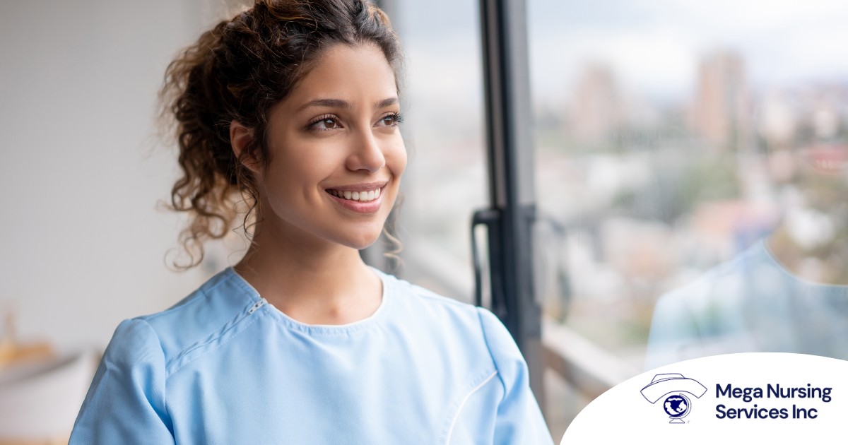 A woman smiles while looking ahead hopefully, showing the positive outlook that planning for a home care career can bring.