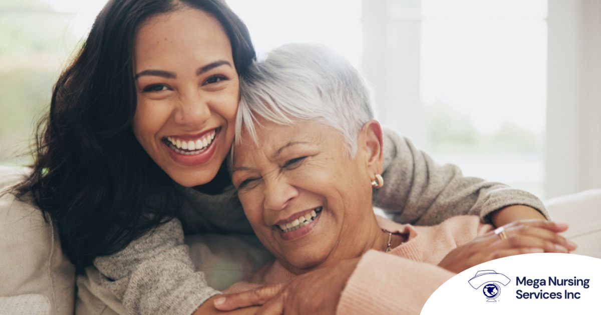 A happy, stress-free caregiver thriving in her career.