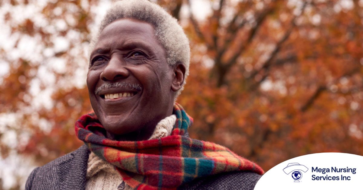 Senior home care helping a senior to manage seasonal depression.