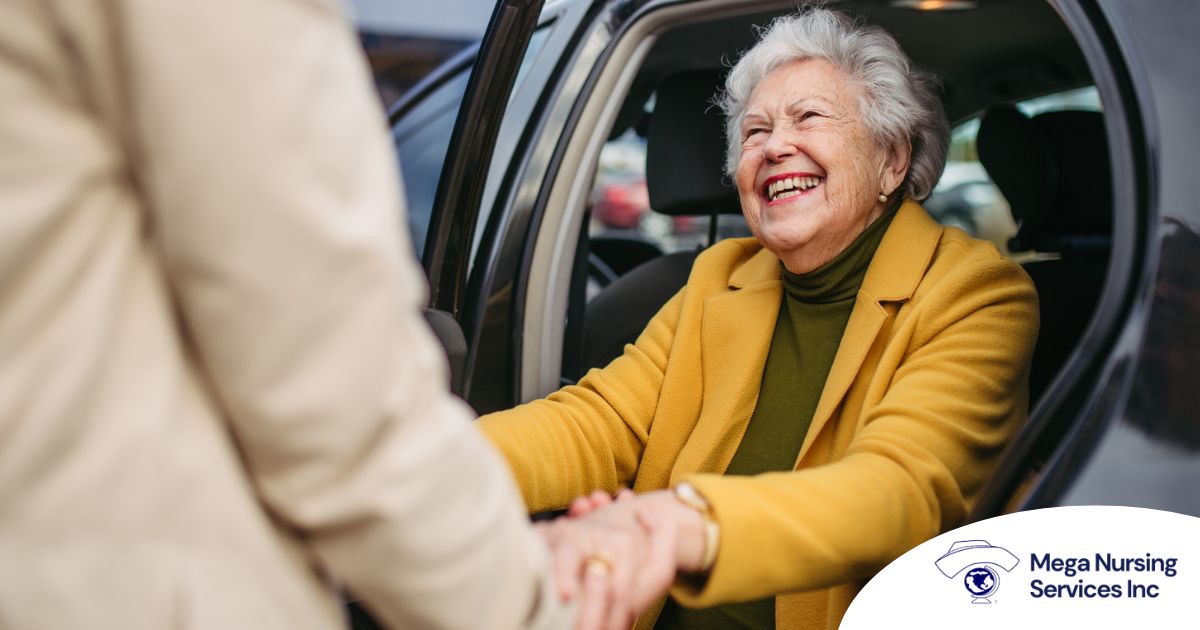 A loved one benefits from senior transportation services.